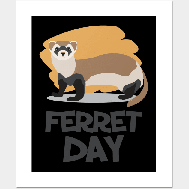 2nd April - Ferret Day Wall Art by fistfulofwisdom